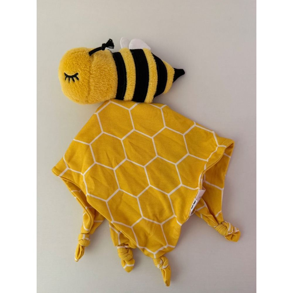 Little Sleepies Bumble Bee Lovie Security Blanket Yellow Honeycomb Bamboo Bee